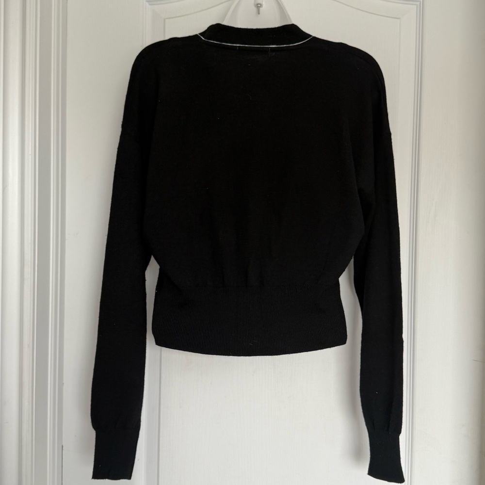 Korean Brand Black Button-Up Women's Cardigan - Picture 3 of 6